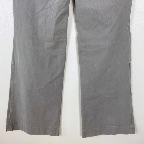 Elevenses Anthropologie Gray Wide Leg Pants Low Rise Button Detail Y2k Size 6 - Picture 6 of 8